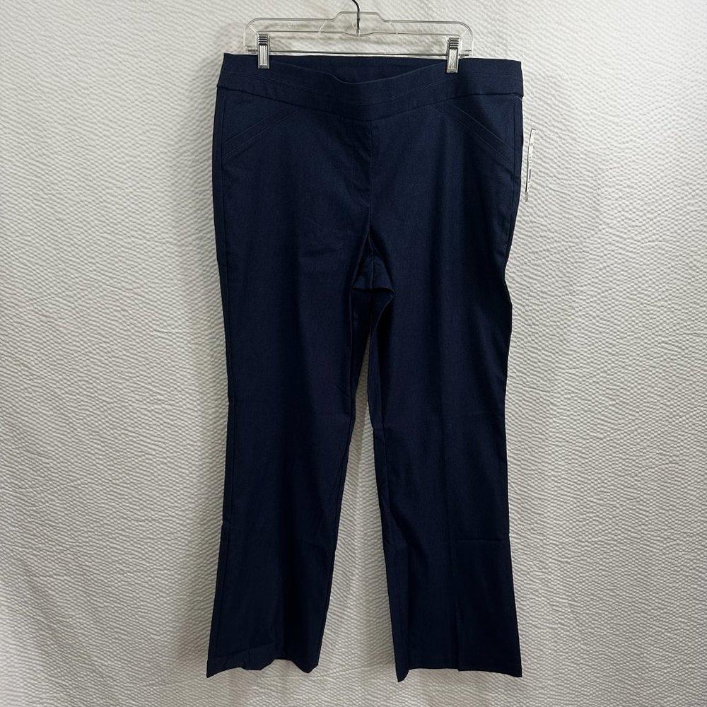 Kim Rogers Pants 16 Average Boot Cut Tummy Control Medium Denim Super Stretch - Picture 4 of 12